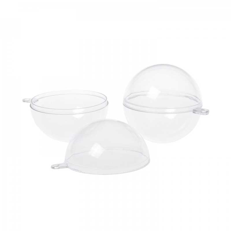 Molde redondo para bomba de baño, plástico transparente, 5 cm