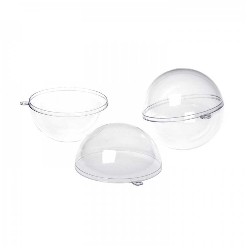 Molde para bomba de baño, plástico, esfera transparente, 8 cm