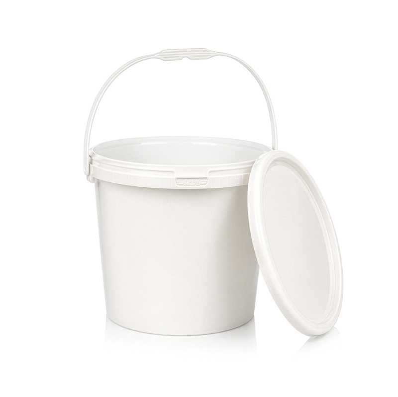 Cubo, plástico, blanco, 16 l