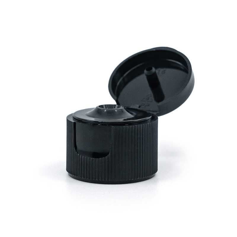 Tapón abatible, plástico, negro, 20/410