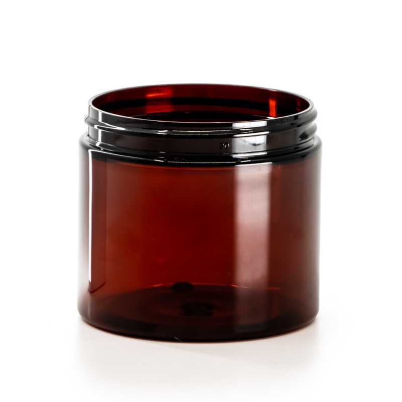 Tarro de plástico, ámbar, 200 ml