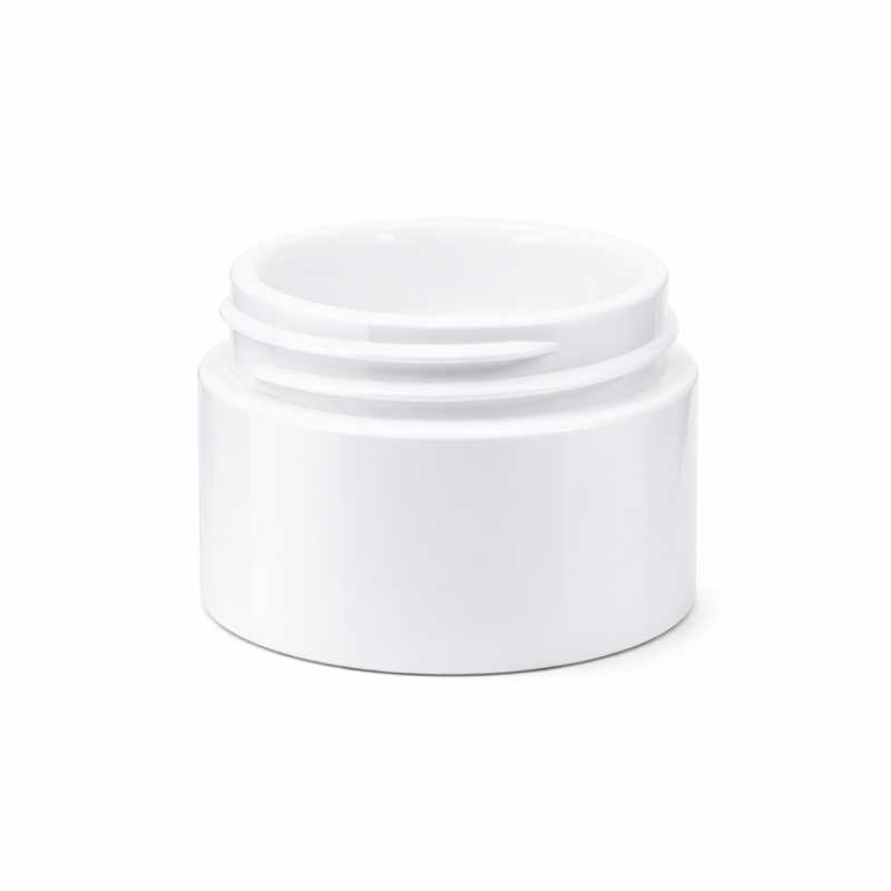 Tarro de plástico, blanco, 30 ml