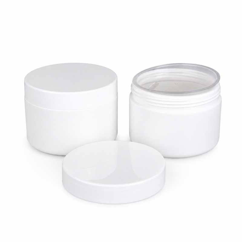 Tarro plástico, blanco, 250 ml