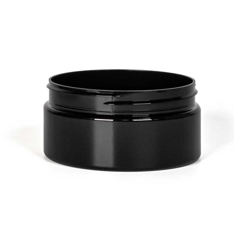 Tarro, plástico, negro, 300 ml