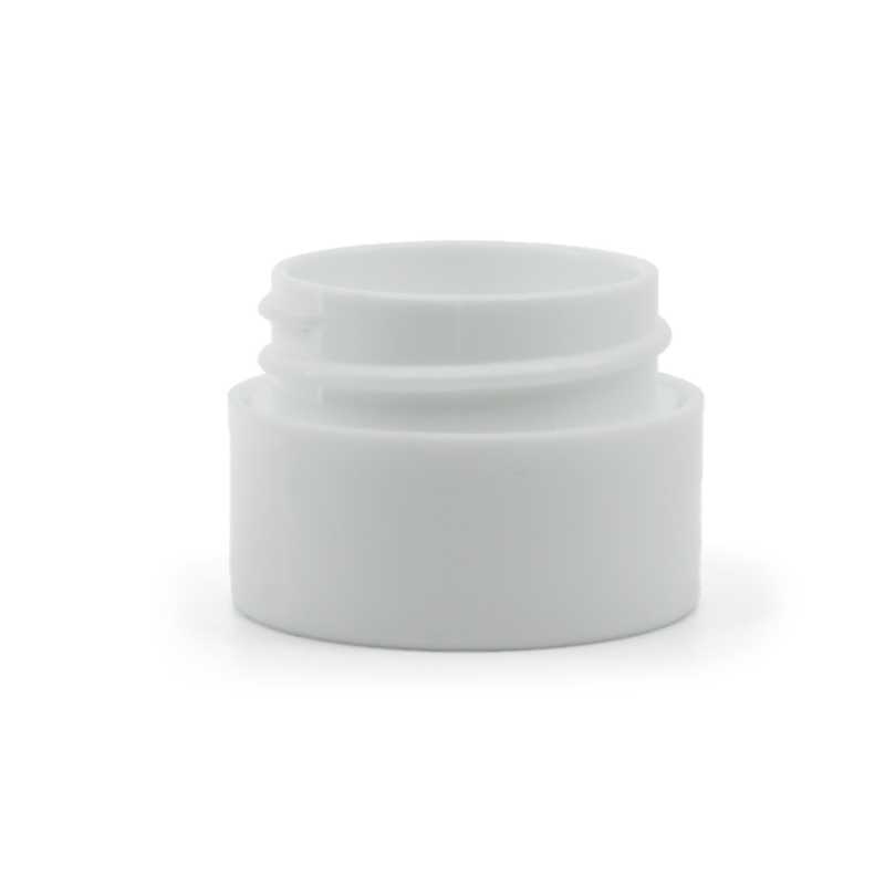 Tarro de plástico, doble pared, blanco, 5 ml