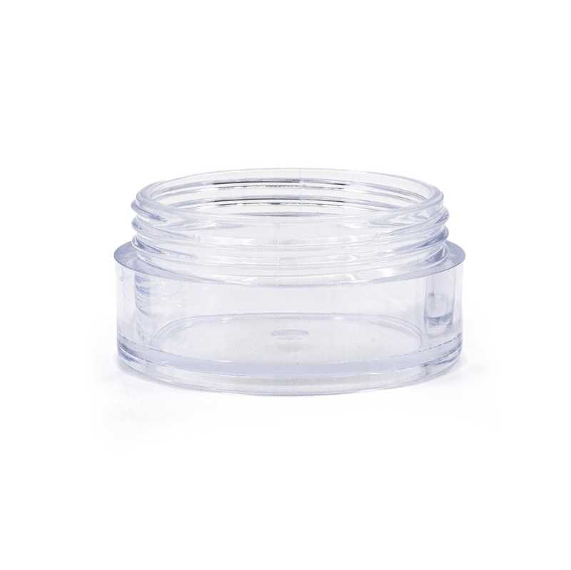 Tarro plástico, transparente, 10 ml