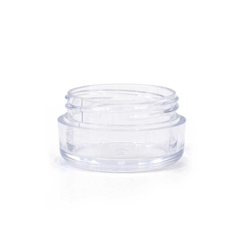 Tarro de plástico transparente, 5 ml