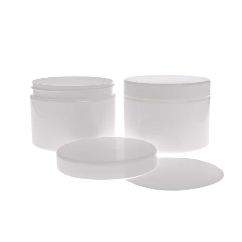 Envase de plástico con tapa, blanco, 500 ml