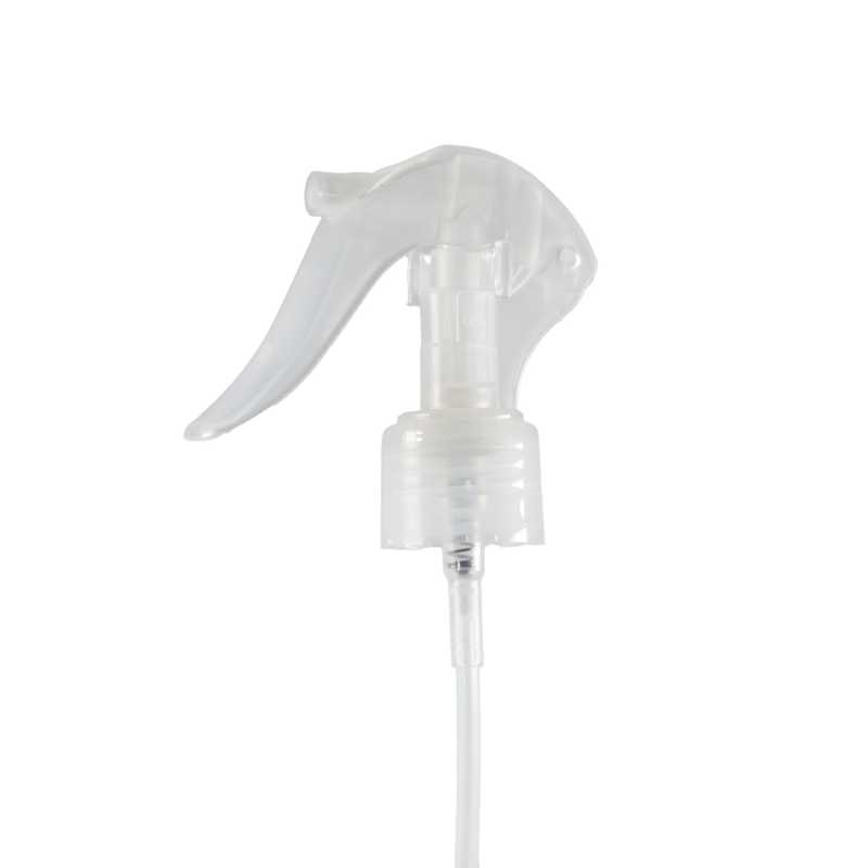 Pulverizador de gatillo, transparente, anillo liso, 24/410