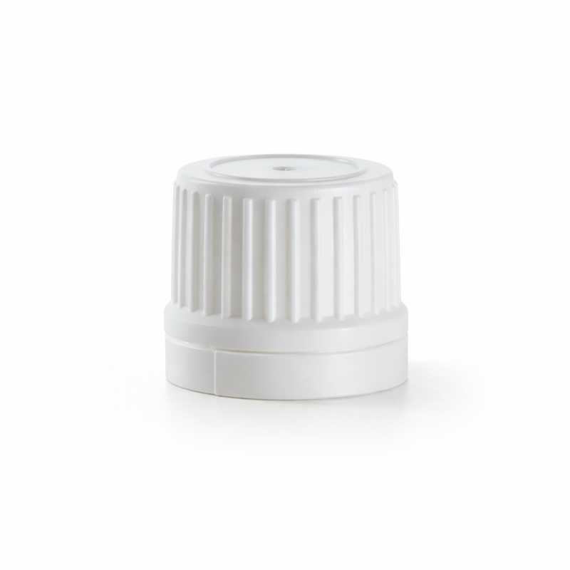 Tapón de plástico inviolable, blanco, 18/410