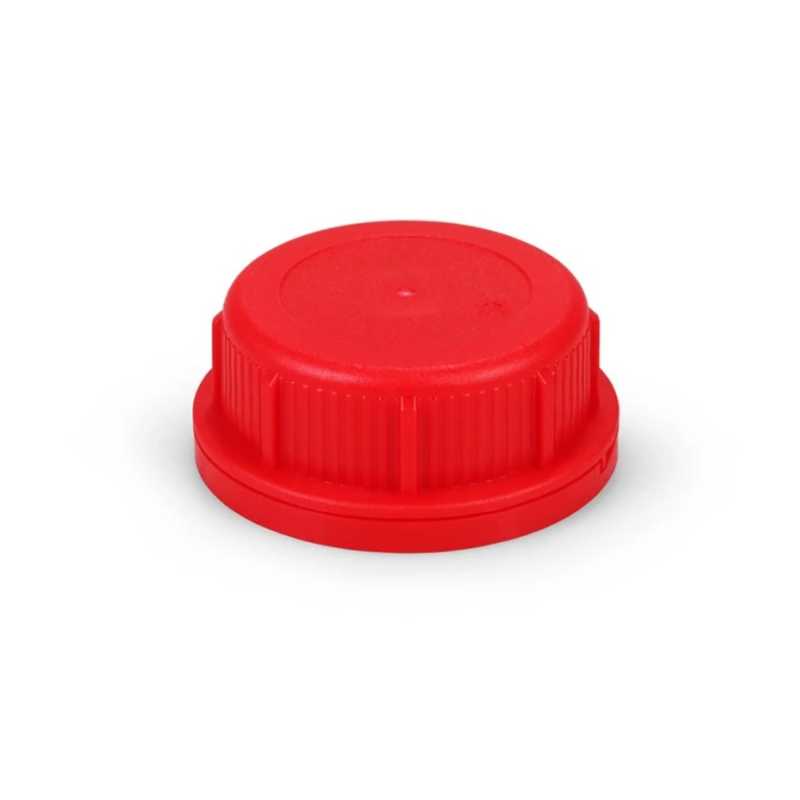 Tapón plástico, bidón 20 l, rojo, 53 mm