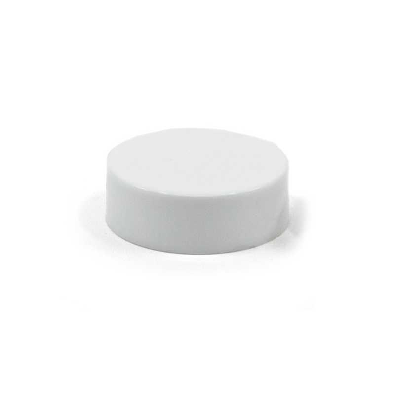 Tapa plástica, blanca, 35 mm, para tarro de 5 ml