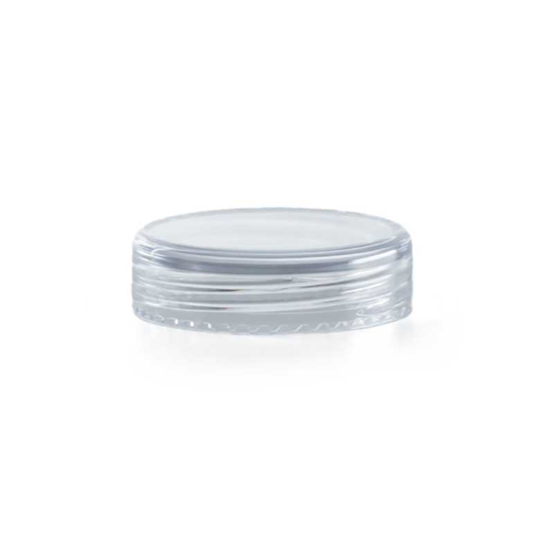 Tapa de plástico transparente para tarro de 5 ml