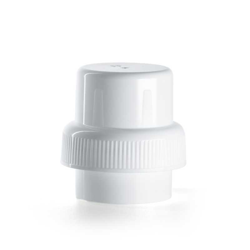 Tapón de plástico, detergente, blanco, tipo 2