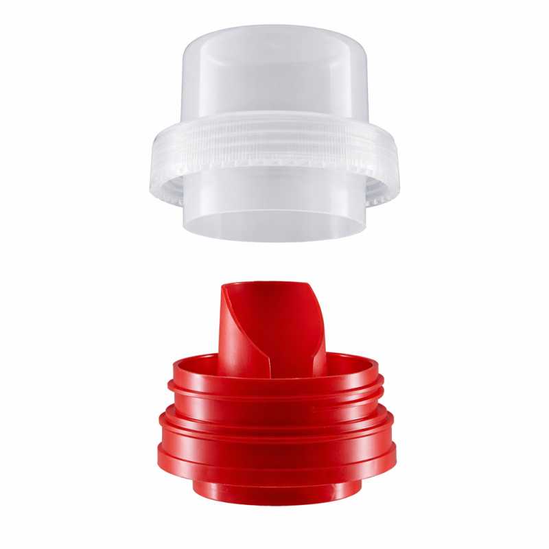 Tapón plástico para botella de detergente, rojo, 4,9 l