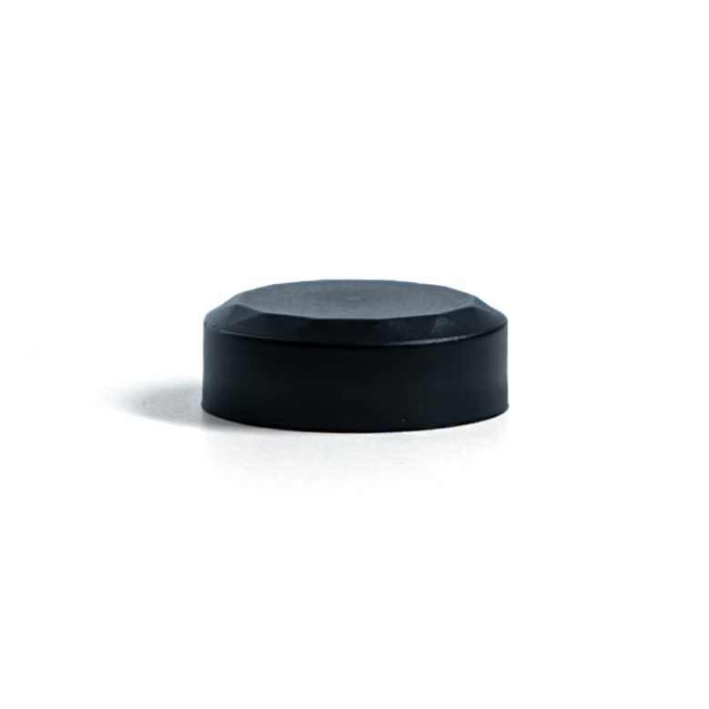 Tapa cosmética de plástico, negra mate, 1,5 ml