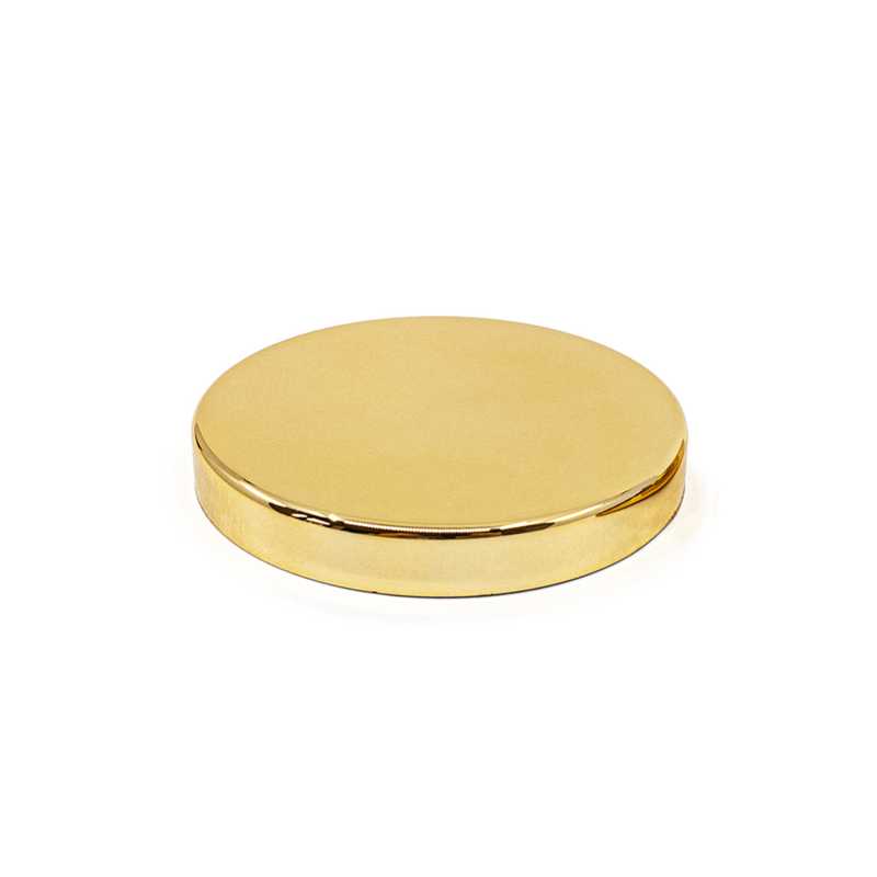 Tapa para tarro, plástico, dorado metálico, 70 mm