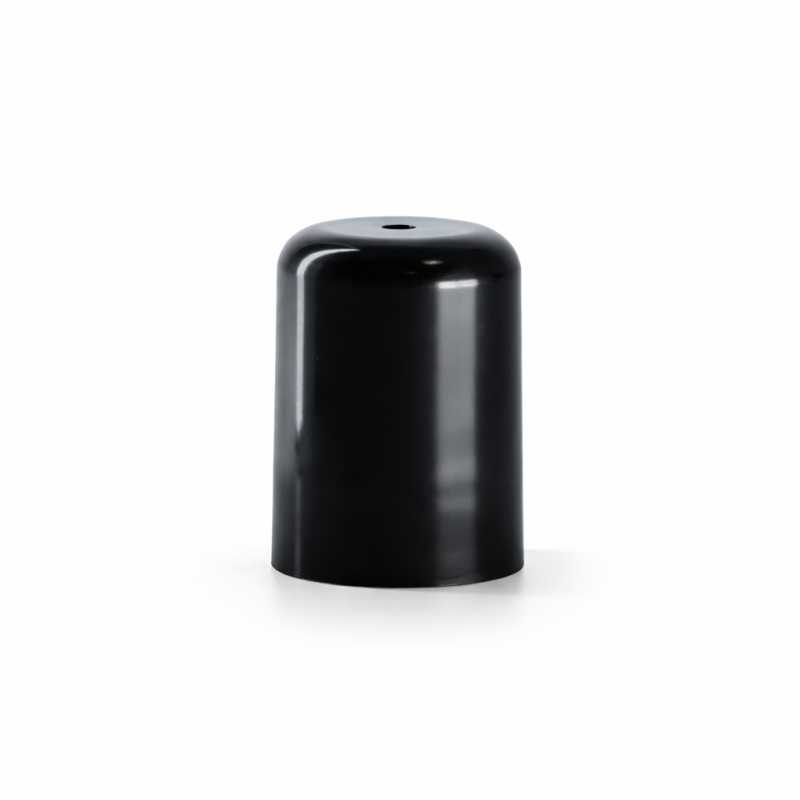 Tapa para roll-on, plástico, negro, 18/410