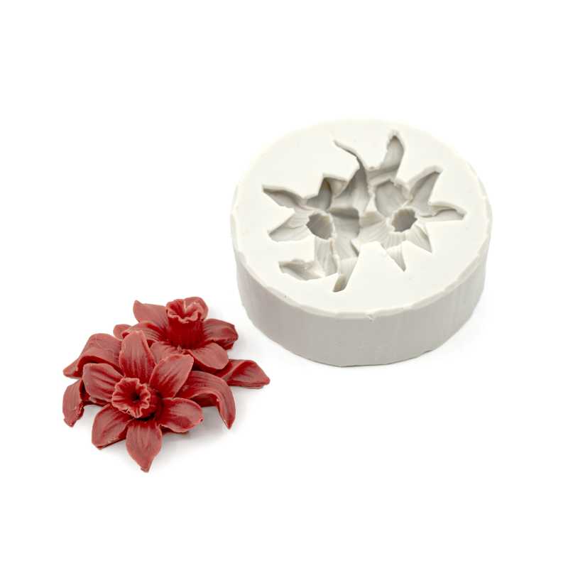 Molde de silicona, flor, 5,7 x 2,2 cm