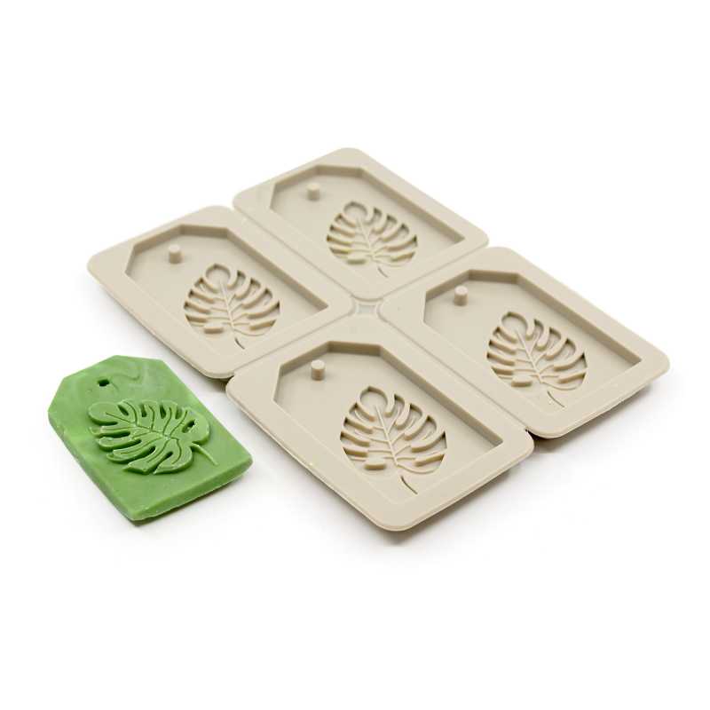 Molde de silicona, hoja de monstera