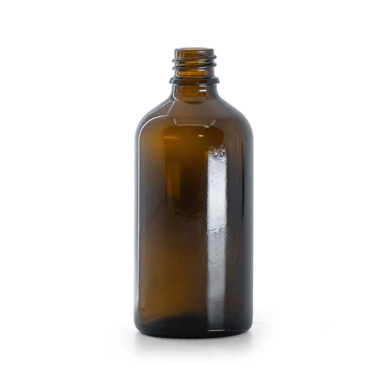 Botella de vidrio ámbar, 100 ml