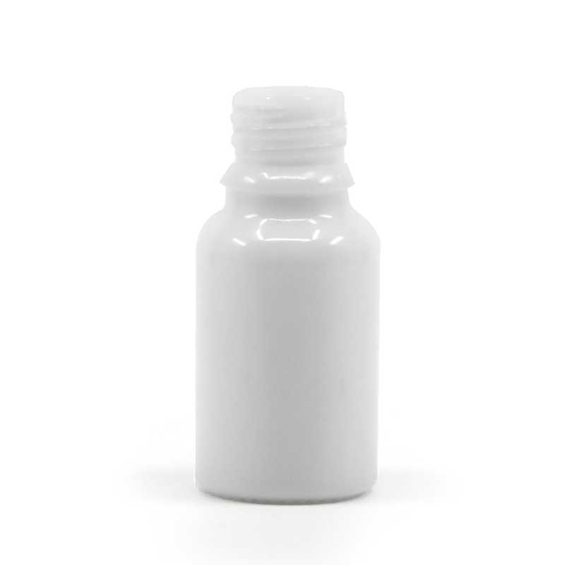 Botella de vidrio, blanca, 10 ml
