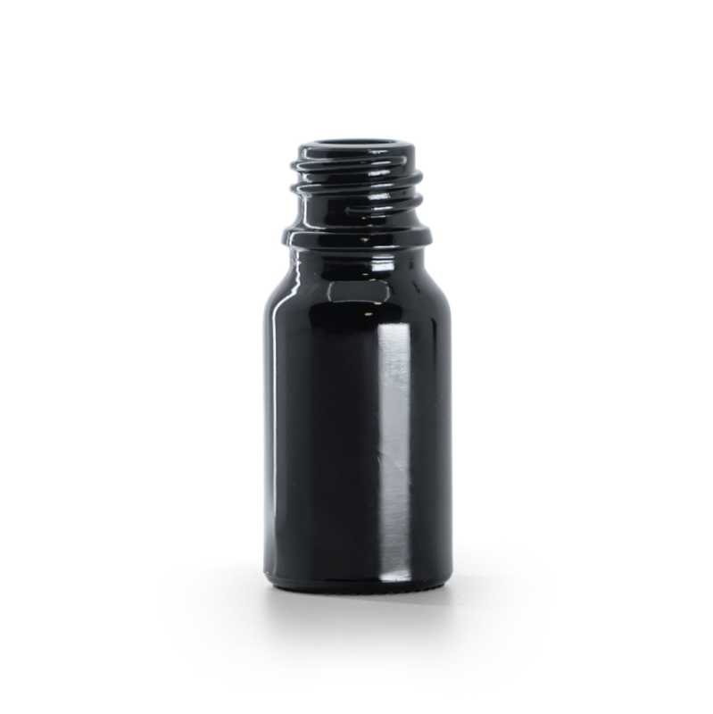 Frasco de vidrio, negro brillante, 10 ml