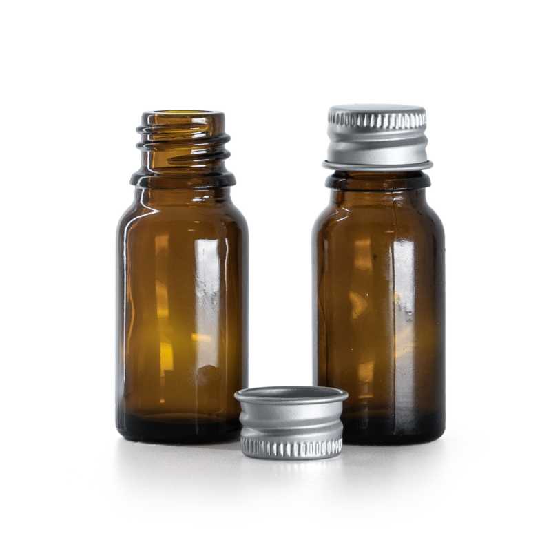 Botella, vidrio ámbar, 10 ml