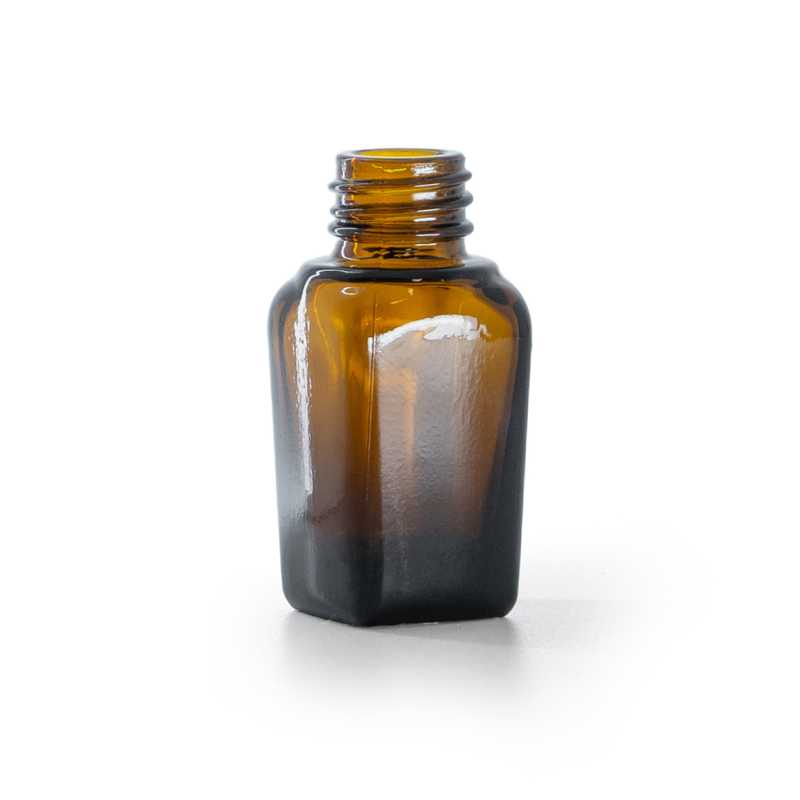 Frasco de vidrio ámbar cuadrado, 10 ml, 160 uds