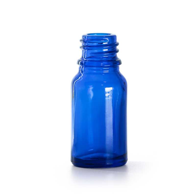 Botella de vidrio, azul, 10 ml