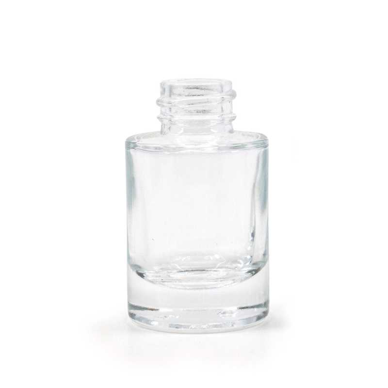 Botella de vidrio, transparente, fondo grueso, 10 ml