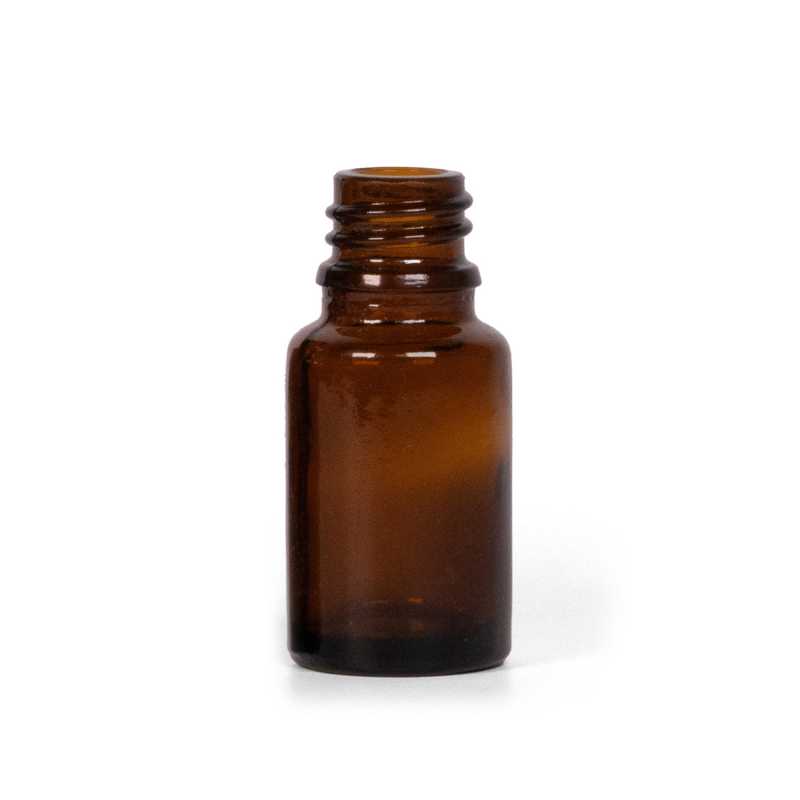 Botella de vidrio ámbar, tipo M, 10 ml