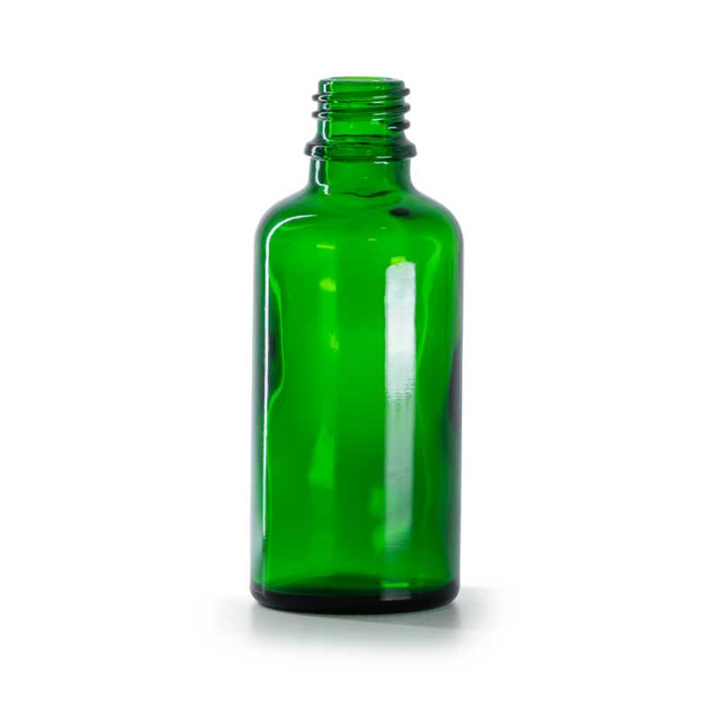 Botella de vidrio, verde, 50 ml