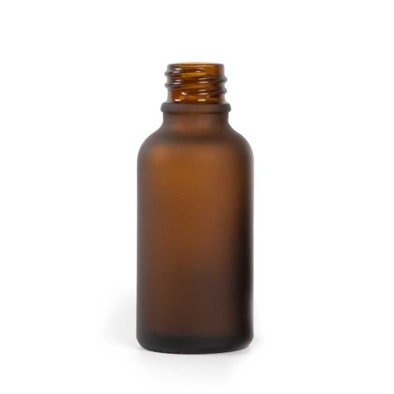 Frasco de vidrio, ámbar esmerilado, 18 mm, 30 ml