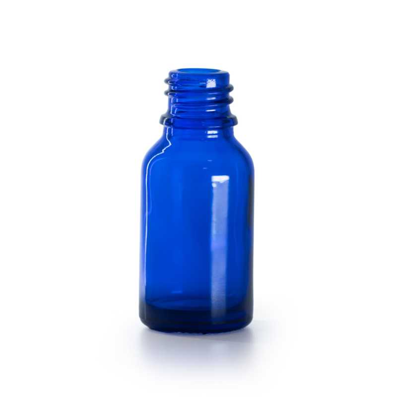 Frasco de vidrio, azul, 15 ml