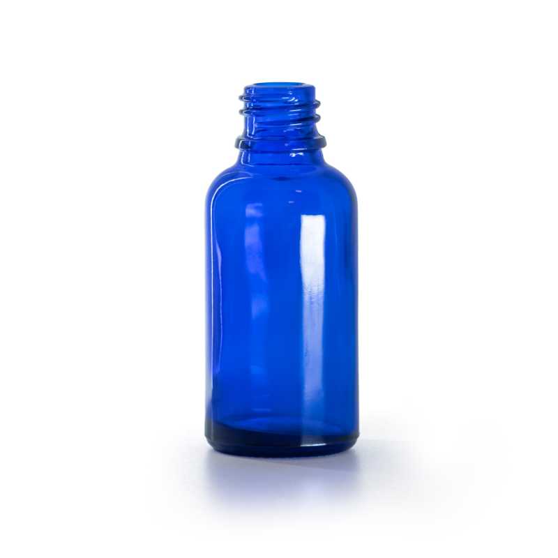 Frasco de vidrio, azul, 30 ml, 110 uds