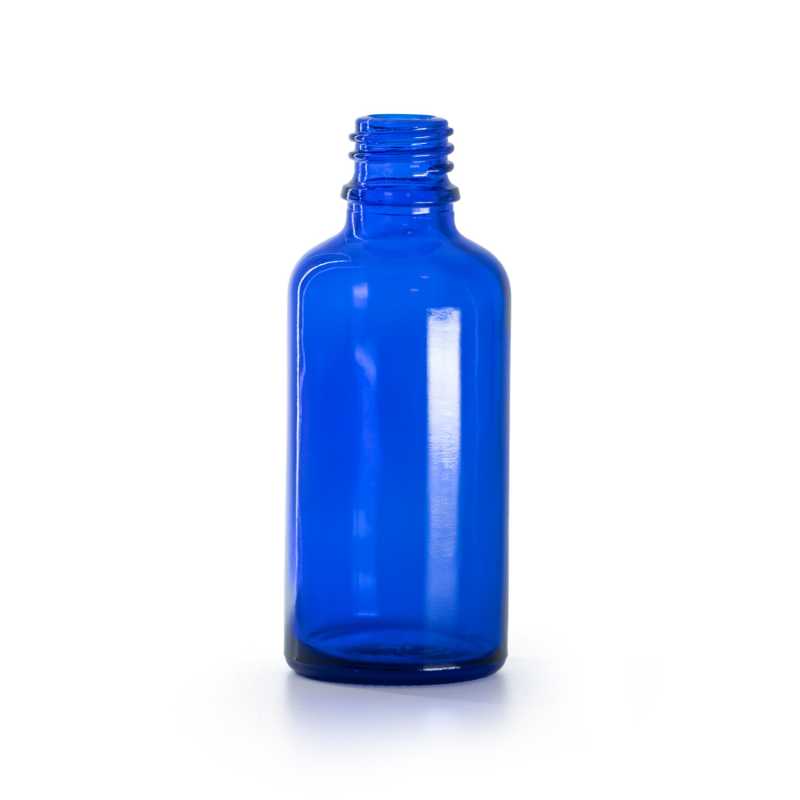 Botella de vidrio, azul, 50 ml