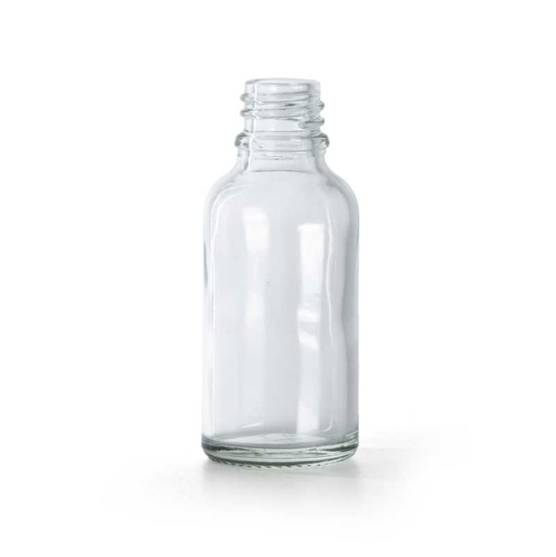 Frasco de vidrio, transparente, 30 ml