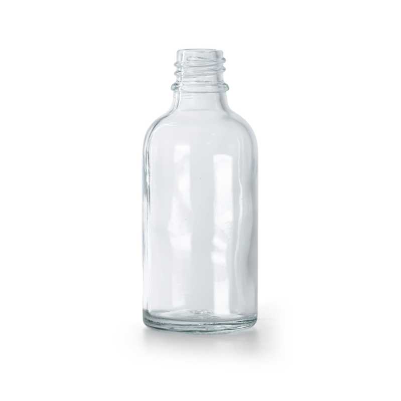 Frasco de vidrio, transparente, 50 ml