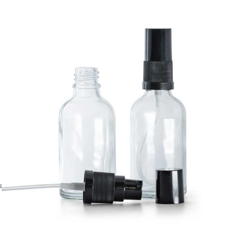 Frasco de vidrio, dispensador de loción, negro, 30 ml