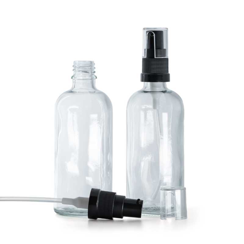 Botella de vidrio, transparente, dispensador de aceite, 100 ml
