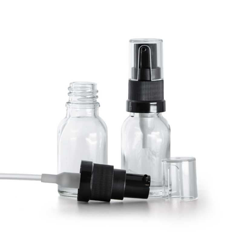Frasco de vidrio, dispensador de aceite, transparente, 15 ml