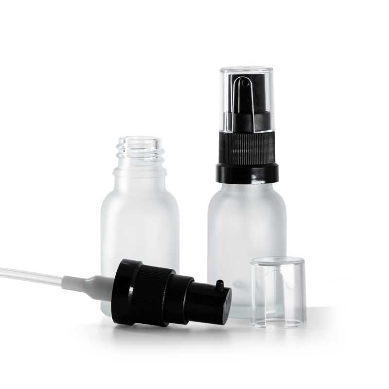 Botella de vidrio esmerilado transparente, dispensador de aceite, 15 ml
