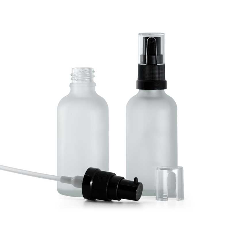 Botella de vidrio esmerilado transparente, dispensador de aceite, 50 ml
