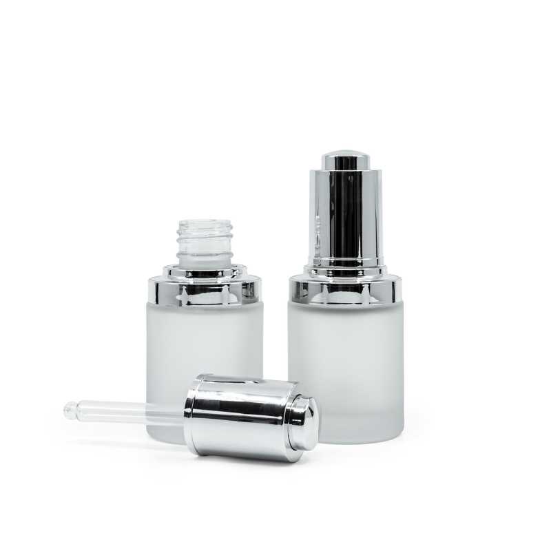 Frasco de vidrio, esmerilado, gotero push, 30 ml