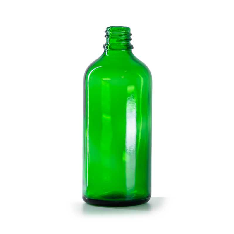 Botella de vidrio, verde, 100 ml