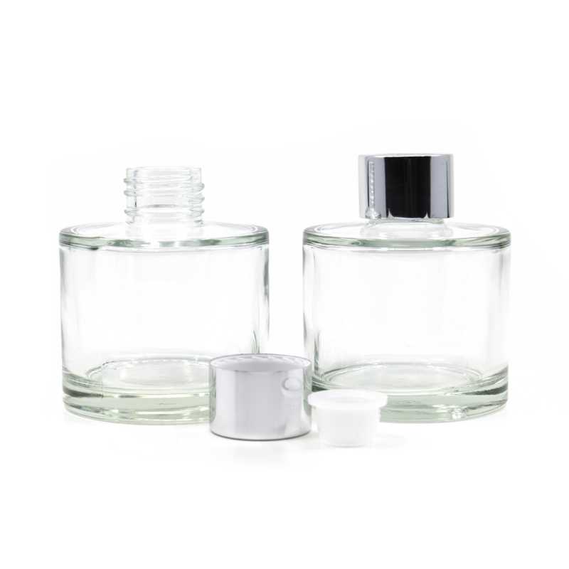 Envase difusor, vidrio, plata, 100 ml