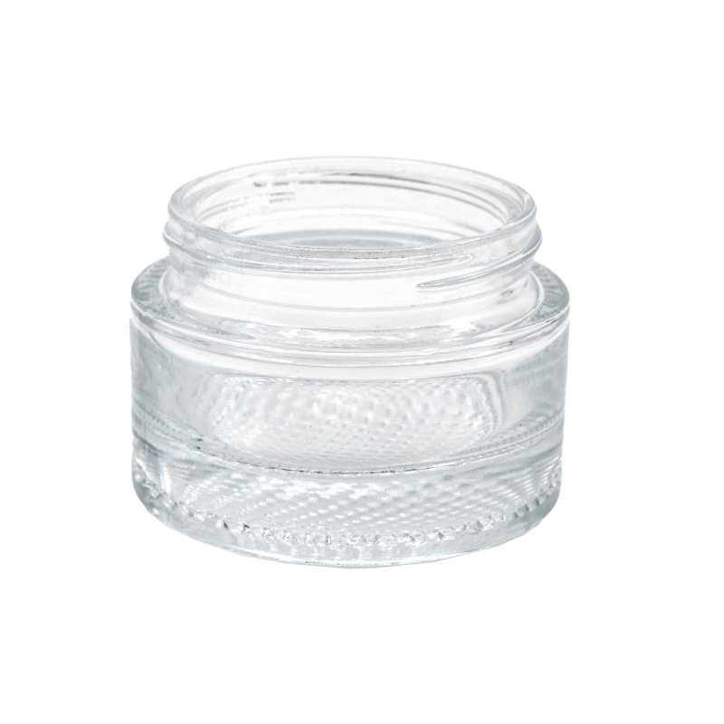 Tarro cosmético de vidrio, transparente, 50 ml