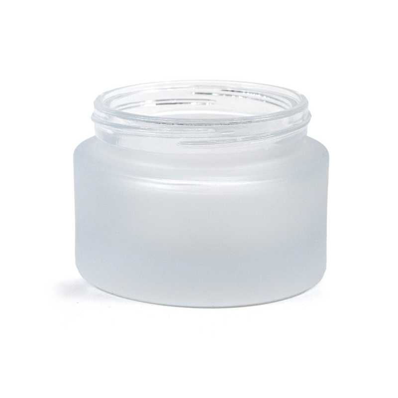 Tarro cosmético de vidrio, vidrio esmerilado, 50 ml