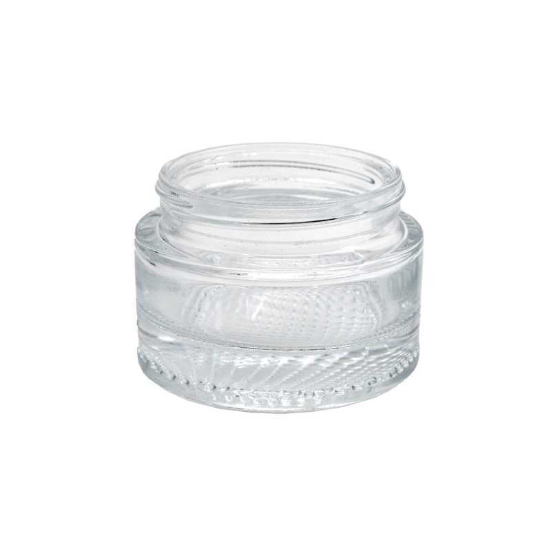 Tarro, vidrio, transparente, 25 ml